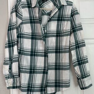 J. Crew Mercantile Green Plaid Shirt